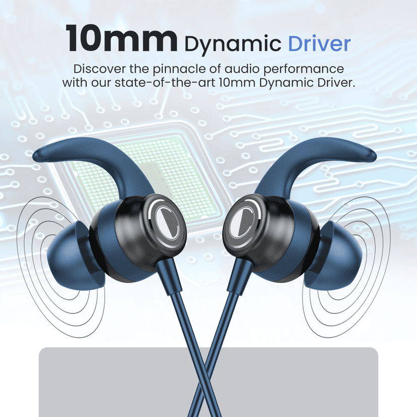 Cellecor Wireless Waterproof Neckband with 25 Hrs playtime Headphone Bluetooth - Blue view 6