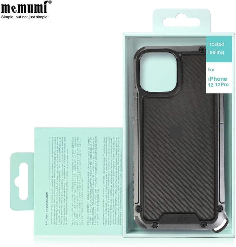 Memumi Crystal Series Thin Fit Hard Back Cover for Apple iPhone 12 Pro Max - Semi TransWhite (6.7") view 8