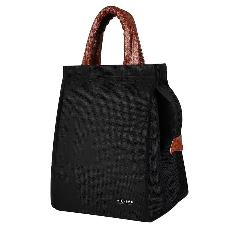 LOREM Linen Bliss: Textured Insulated Tiffin Bag/Lunch Bag