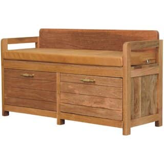 Oxford Oak-ish 2 Drawer Storage Bench view 2