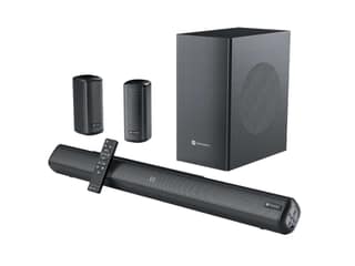 Portronics CineArc 200W Bluetooth Soundbar with Wired Subwoofer for Deep Bass, 5.1 Channel Home Theatre, HD Sound,Multiple EQ Modes - Black