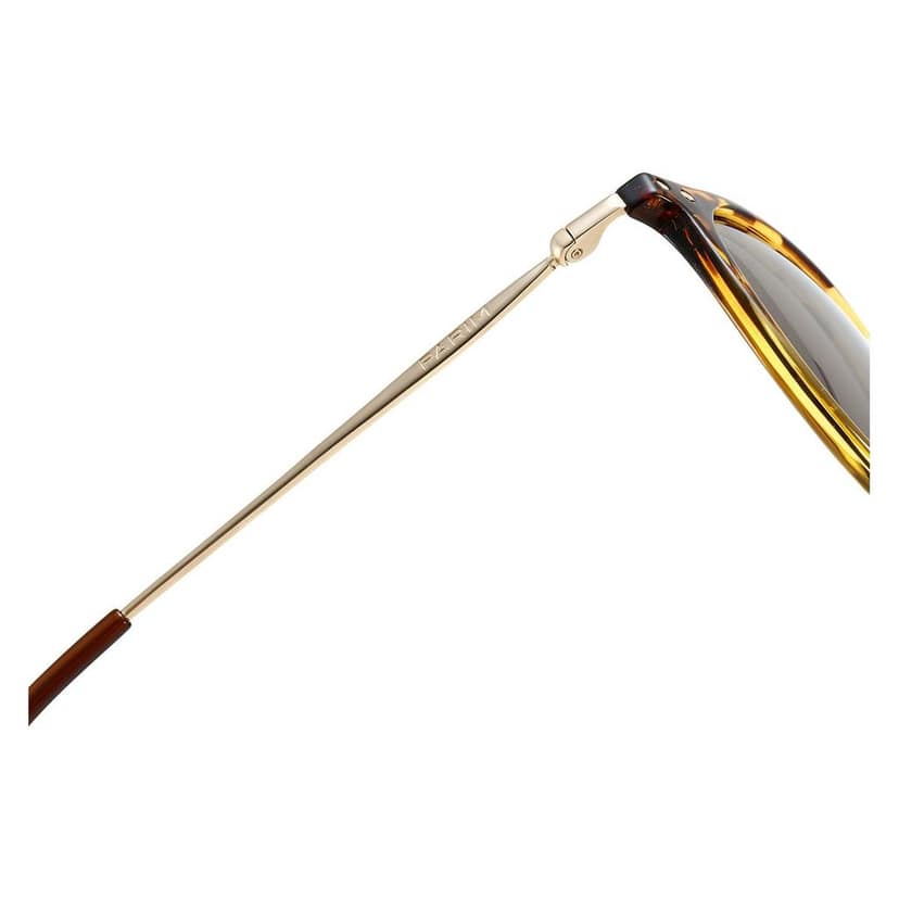 PARIM Polarized Unisex Round Sunglasses Brown::Golden Frame / Brown Lenses | SKU 1285 T1 view 4