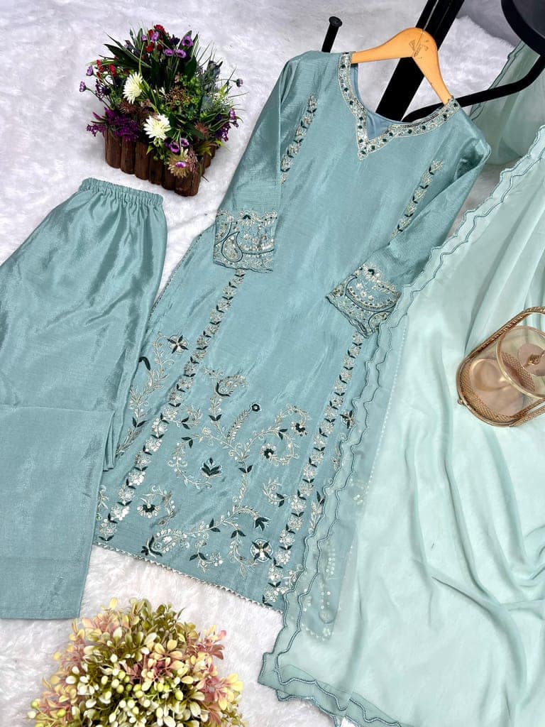 Ready to wear indian salwar kameez Dupatta for women anarkali designer pakistani dresses Festival 3 piece view 8