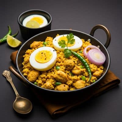 Boiled Egg Chicken Bhurji