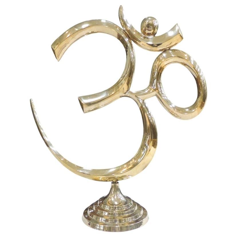 Brass Standing Om | Temple & Office Vastu Decor, Height : 24 Inch (FMAS785 O) view 2