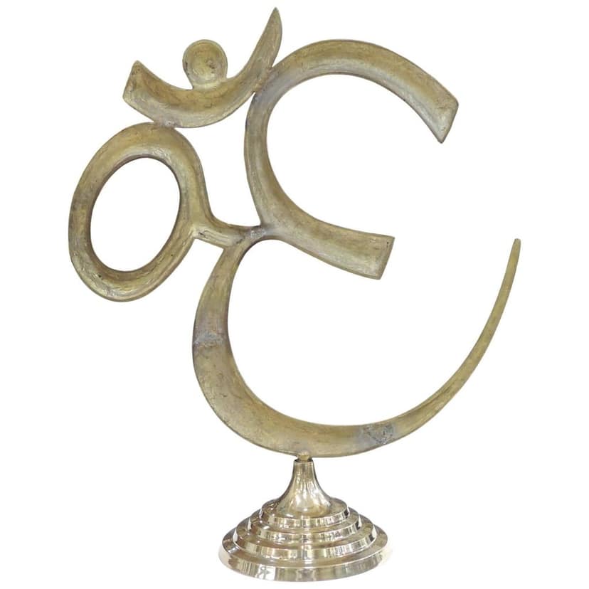 Brass Standing Om | Temple & Office Vastu Decor, Height : 24 Inch (FMAS785 O) view 3