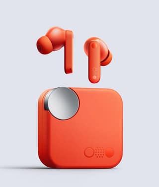Wireless Bluetooth Earbuds – Orange 20 Hours battery capacity bluetooth connect with type c charger cable