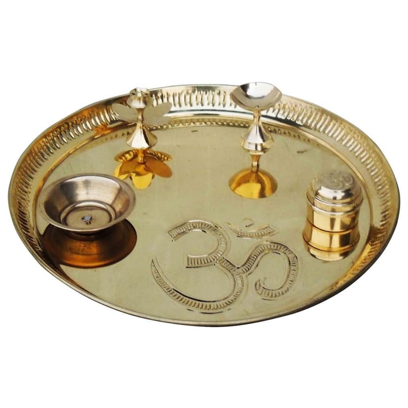 Brass Puja Thali Set (ZMAS003 X) view 2