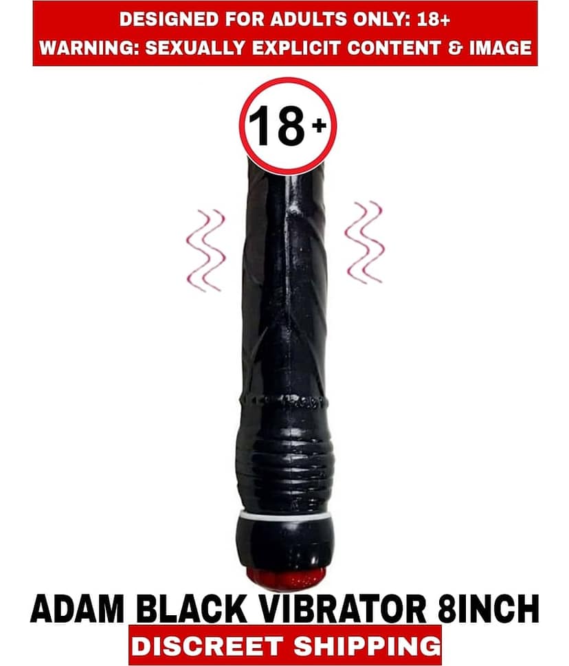 Adult New Sexy toy Adam Black 8inch Silicon Vibrator Dildo Sensual Experience For Women