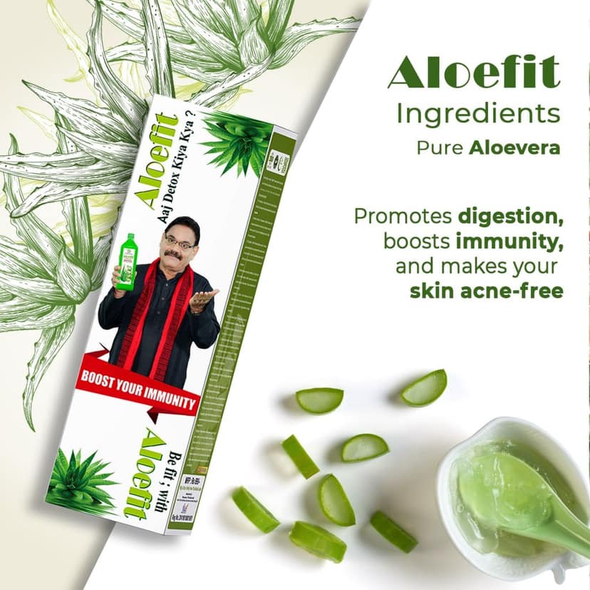 Pharma Science Aloe Vera Juice | For Glowing Skin & Healthy Hair | No Added Sugar - 1L view 2