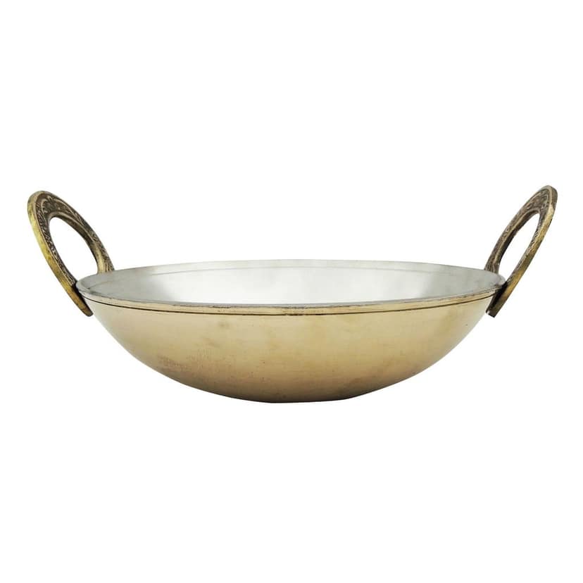 Brass Kadai With Kalai Work, 1 Liter (ZMAS173 B) view 2