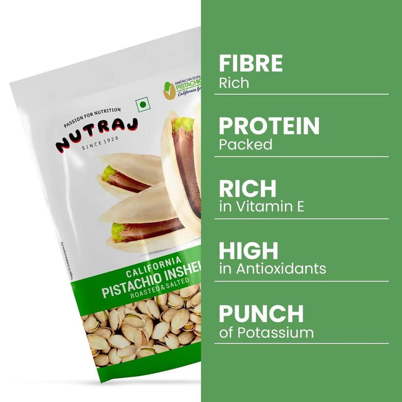 Nutraj California Roasted Salted Pistachios 200g view 4