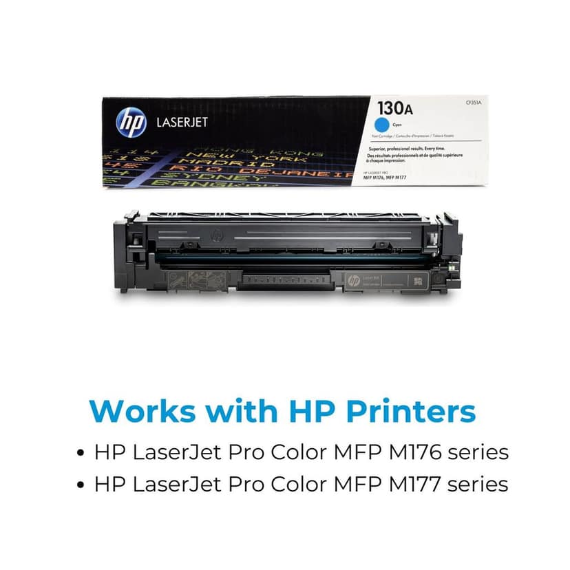 HP 130A Cyan Original LaserJet Toner Cartridge (CF351A) view 4