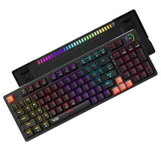 acer Nitro G Wired Mechanical Gaming Keyboard | 98% Layout with Multifunction Knob | Red Switches | RGB Flowing Light | Gasket Structure | 96 Keys | Mixed-Color Key Glow | 50M Switch Life acer Nitro G Wired Mechanical Gaming Keyboard | 98% Layout with Mu