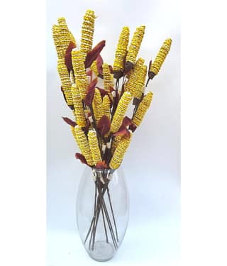 PUPRIWALL - Yellow Palm Artificial Flower ( 8 Sticks)