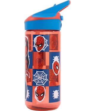 Gluman Disney Spiderman Slurpy Water Bottle for Kids with Flip-Top Closure - 620ml