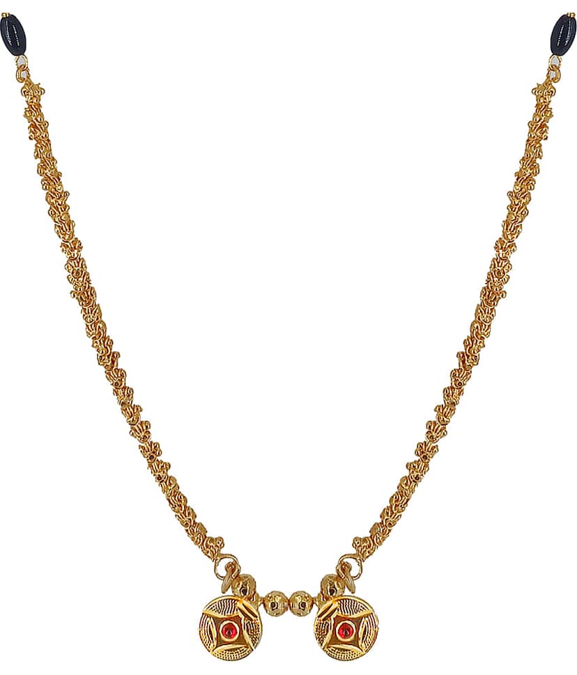 SHANKH-KRIVA - Golden Mangalsutra ( Pack of 1 ) view 2