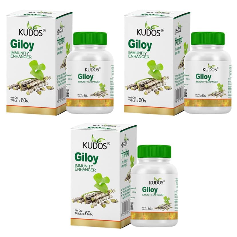 Kudos Giloy Tablets | Immunity Enhancer | 60 Tablets | Pack of 3