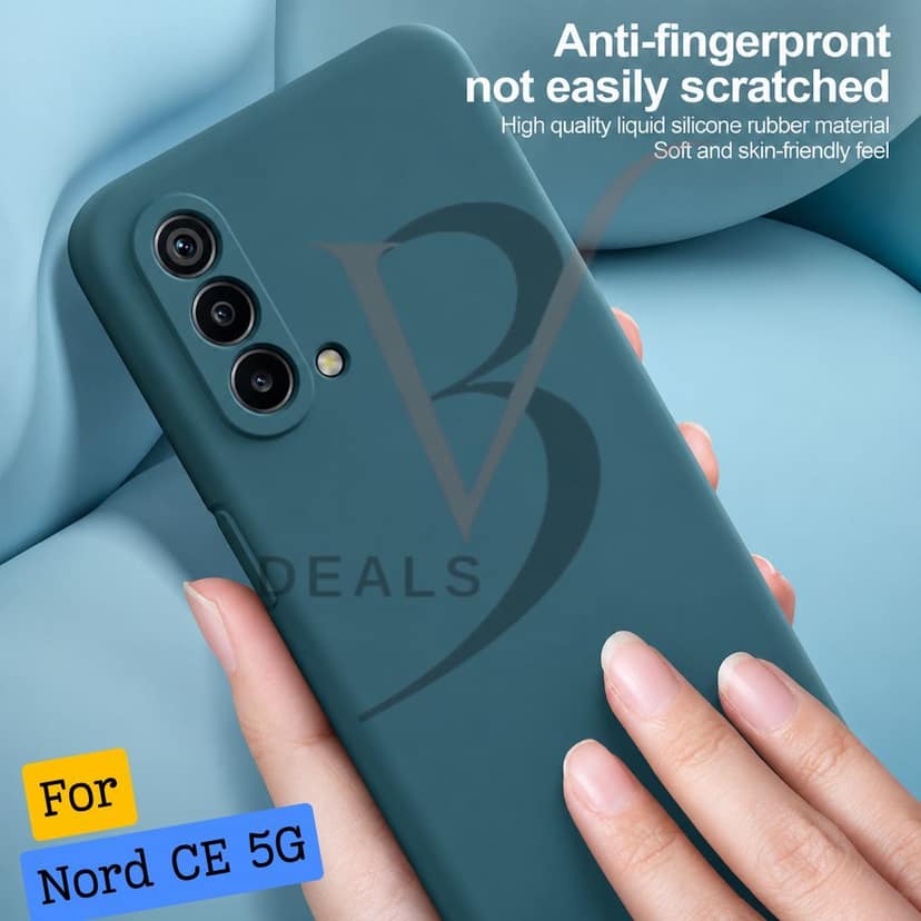 V3Deals Compatible OnePlus Nord CE 5G Matte Silicone Back Cover Matte silicone back cover with raised camera & screen edges for enhanced protection against drops, scratches and dust. view 4