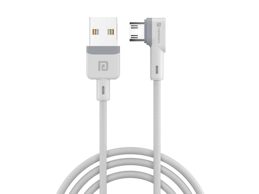 Portronics Konnect L Micro USB Charge & Sync Function, Quality Material, 1.2-Meter Long, Durable & Safe - White