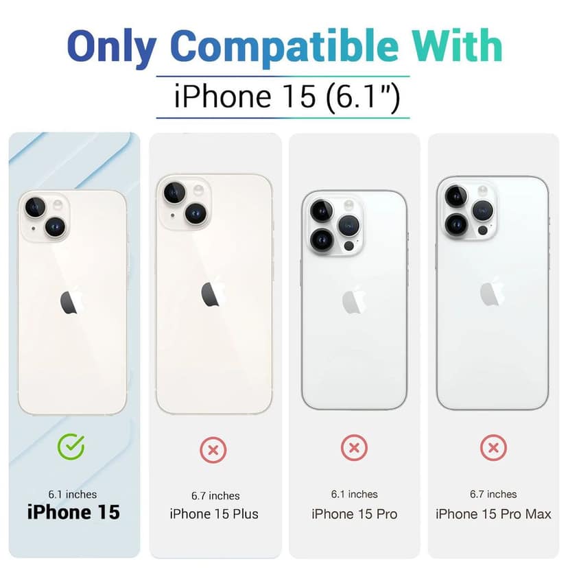 LIRAMARK Liquid Silicone Soft Back Cover Case for iPhone 15 (6.1 inch) view 2