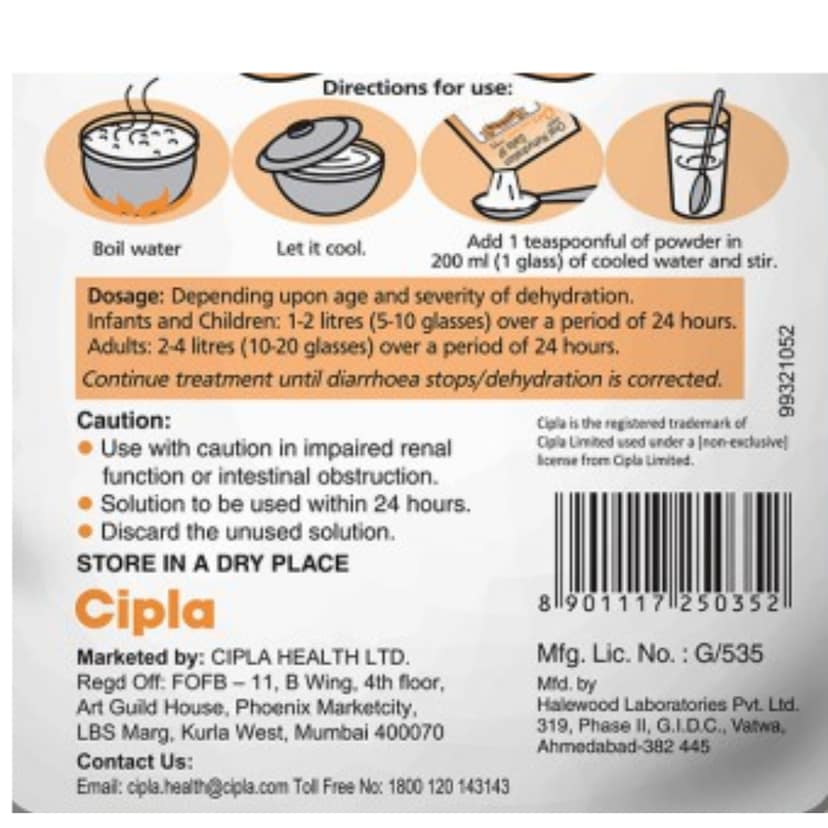 ORS Powder (Cipla) 21 Gms view 2