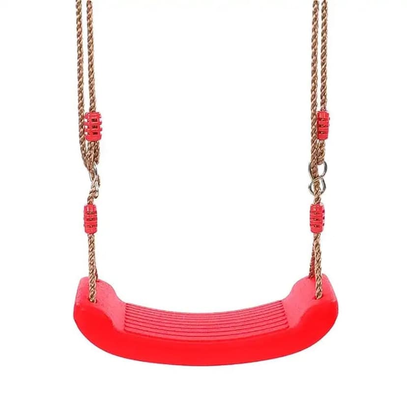 REZNOR Kids Indoor Outdoor Plastic Swing Seat with Hight Adjustable Rope Strong Tree Swing for Playground Backyard Holds 120kg for 3-12 Years Kids Children