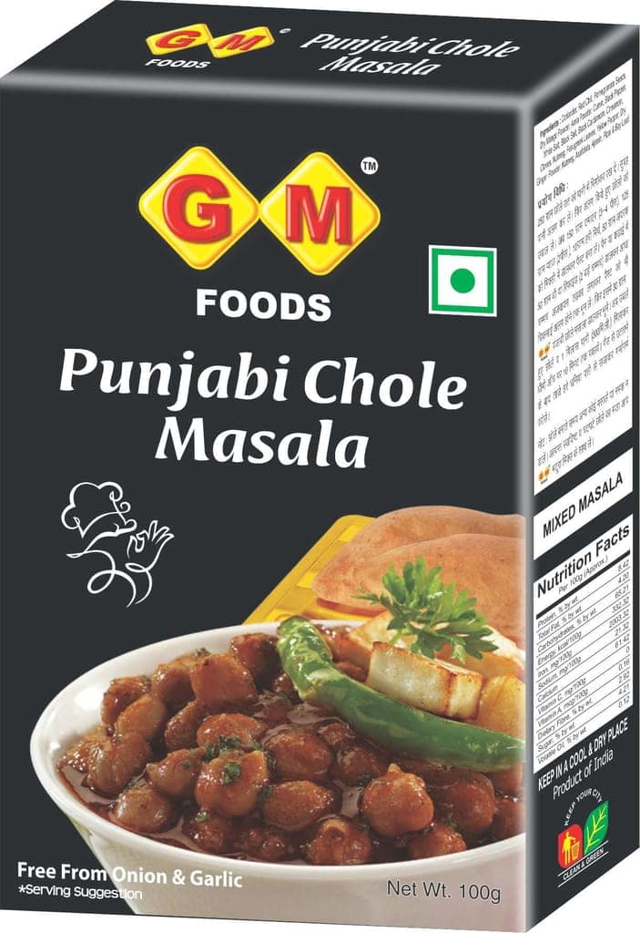 GM Foods Punjabi Chole Masala 100g (Pack of 2) | Authentic North Indian Spice Mix for Chickpea Curry | Aromatic & Flavorful | Easy to Cook | Chana Masala Powder | No Preservatives view 2