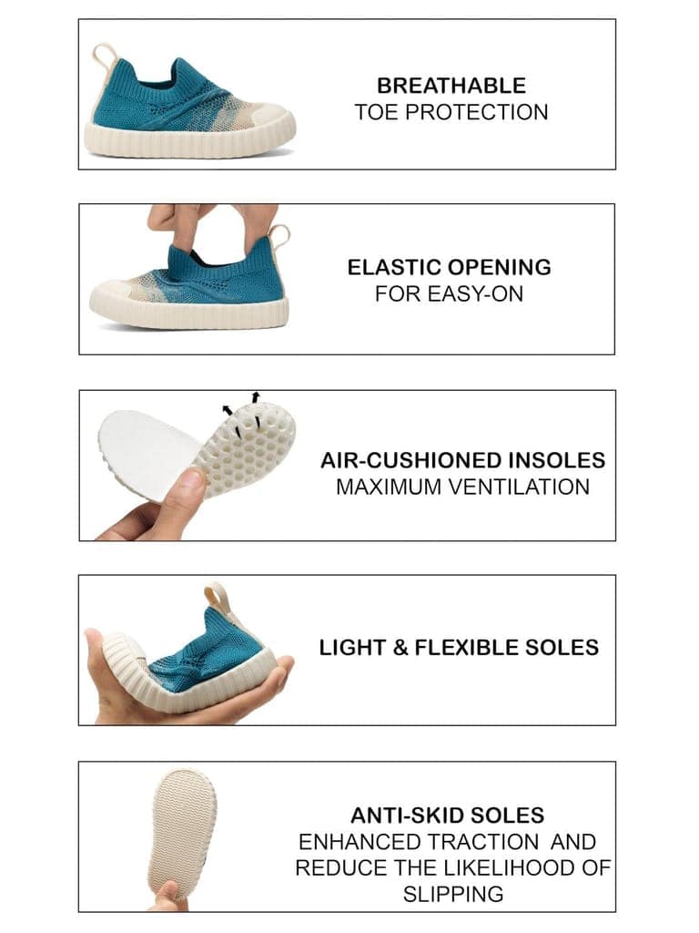 Shady Toddlers' First Step Breathable Shoes - TealBlue (Unisex) view 9