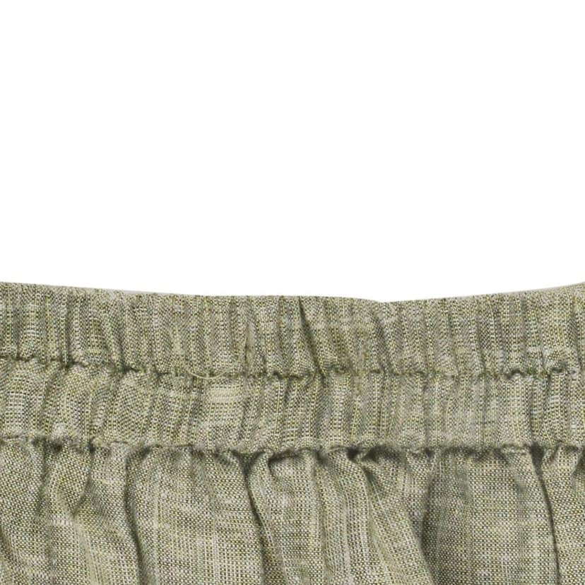 Light Green Cotton Blend Regular Fit Palazzo Pants with Cut-Out Hem for Women view 7