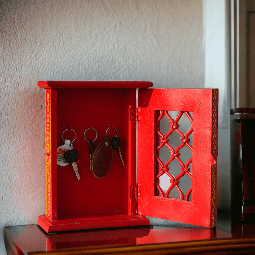 Wooden Key Holder-key house/Key keeper/ Wall hanging key hanger Key Box/Wooden key cabinet, Antique Finish Key storage box Gift items