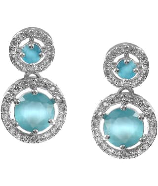 Jewar Mandi - Pink Drop Earrings ( Pack of 1 )