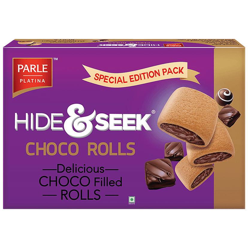Parle Platina Hide & Seek Choco Rolls, 250 G view 2