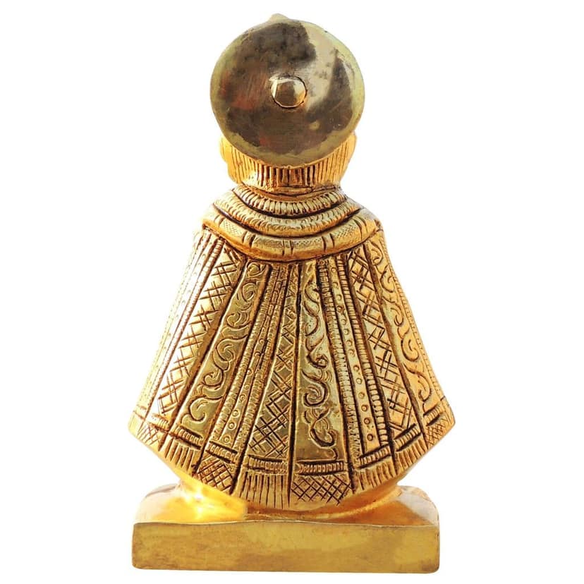 Brass Khatu Shyam God Idol � Traditional Brass Religious Statue, Height : 5.7 Inch (BSMAS1305 Y) view 3