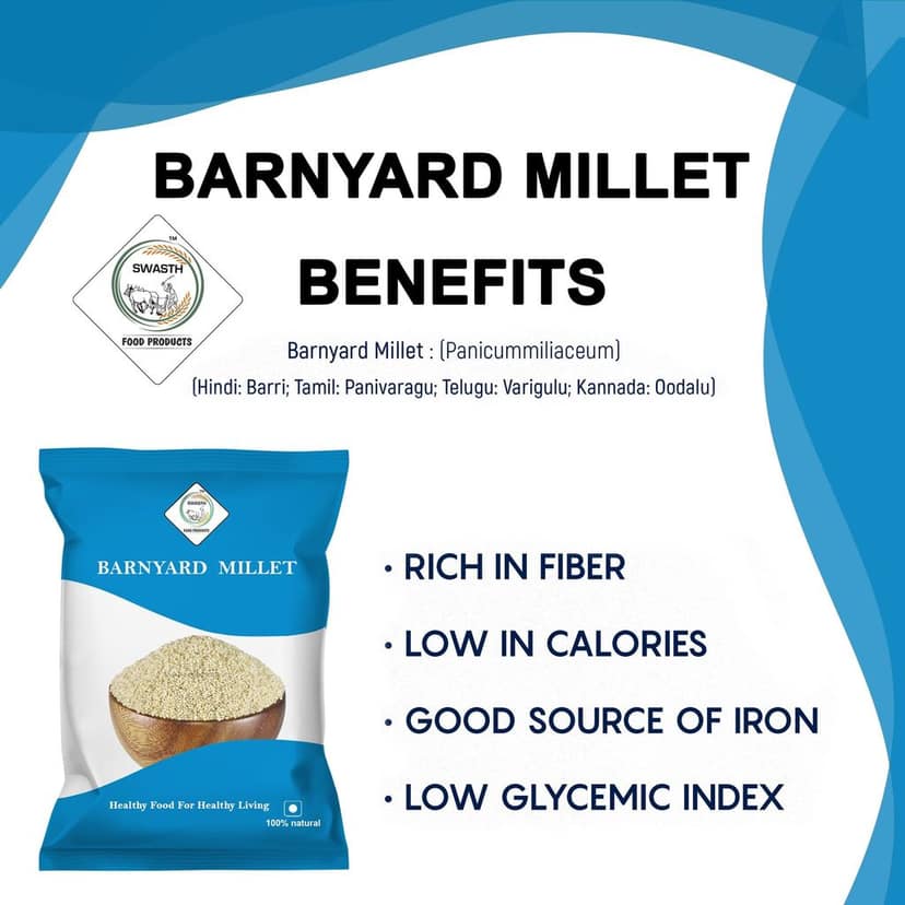 SWASTH Unpolished and Natural Millet Combo Pack of 5 - 1Kg Each (Kodo, Little, Barnyard , Foxtail, Proso Millets) view 3