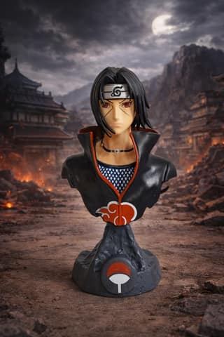 Itachi Uchiha Anime Bust Statue 13 cm | Naruto Action Figure Collectible