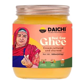 DAICHI - Desi Cow Ghee | Pure, Natural, and Healthy | Made from Indigenous A2 Cow Milk Cream | Crafted using the Bilona Method | Farm to Table