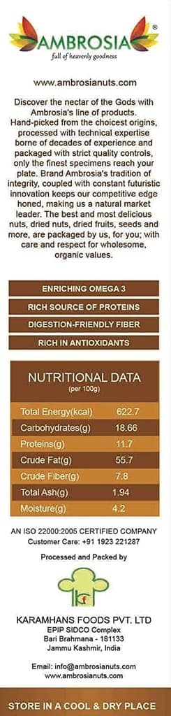 Ambrosia Walnut Kernels 250g (Pack of 1) | Kashmiri New Crop | Extra Light Halves view 4