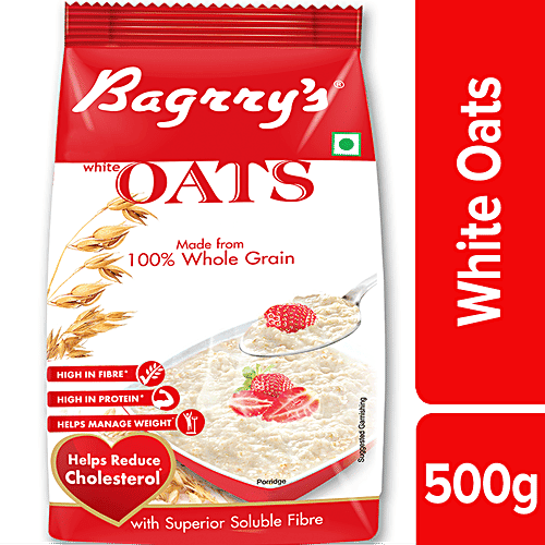 Bagrry'S White Oats - With 100% Whole Grains, 500 g Pouch