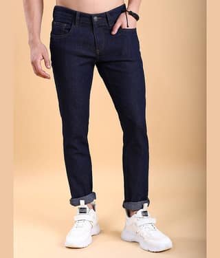Highlander Straight Solid Men's Jeans - Indigo ( Pack of 1 )