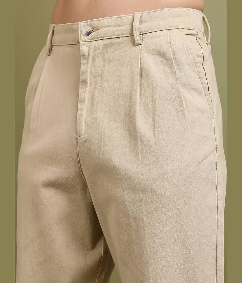 Highlander Regular Men's Trouser - Beige ( Pack of 1 ) view 5