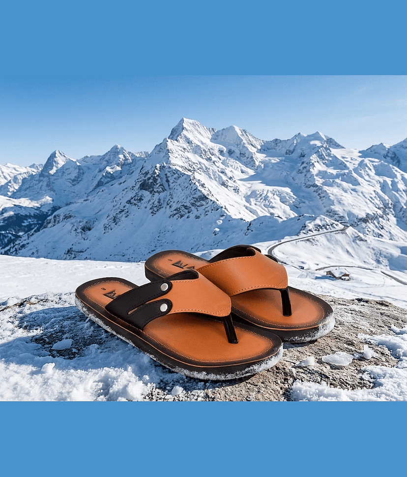 MAAN TAN OLAA Orange Men's Thong Flip Flop