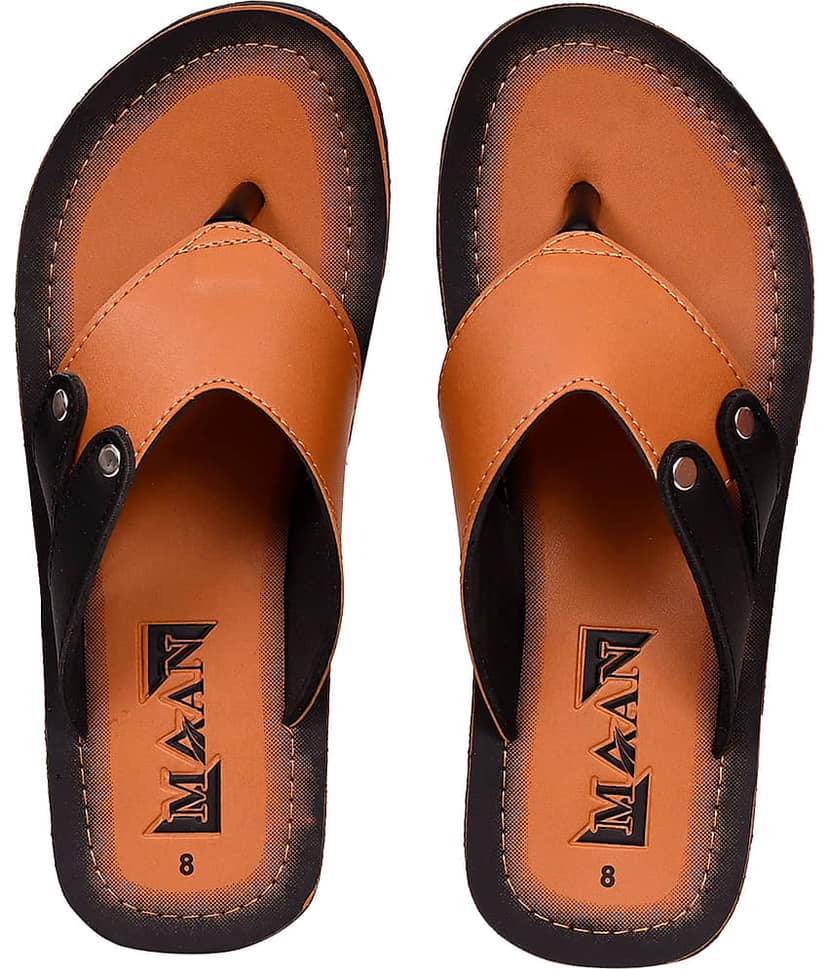MAAN TAN OLAA Orange Men's Thong Flip Flop view 2