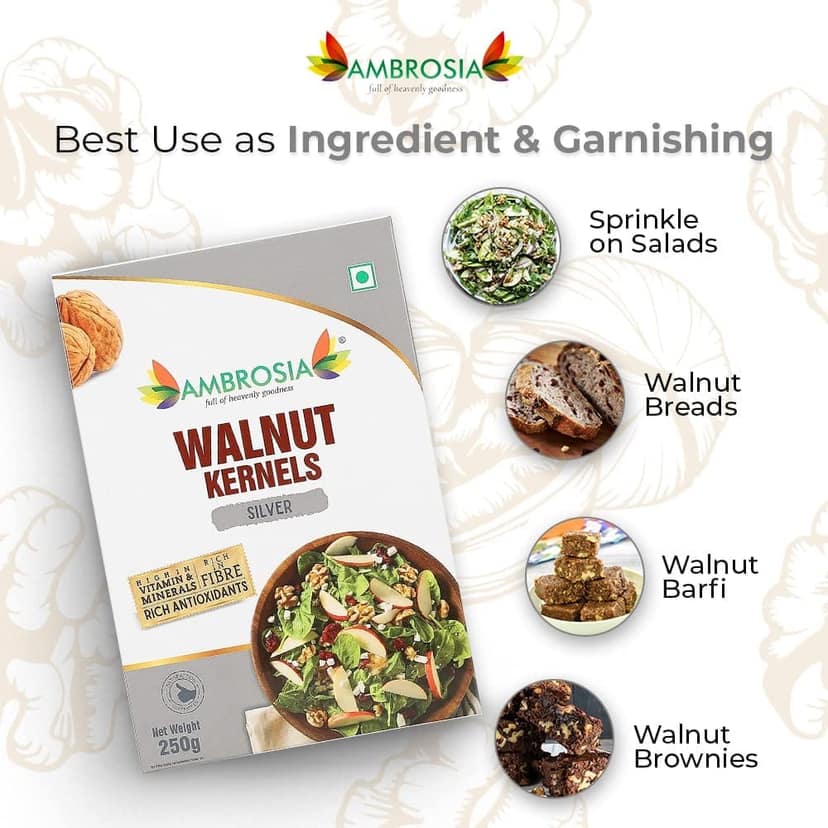 Ambrosia Walnut Kernels 250g | Silver | Kashmiri New Crop view 4