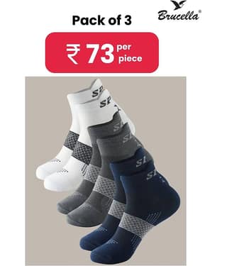 Brucella Blended Men's Self Design Multicolor Ankle Length Socks ( Pack of 3 )