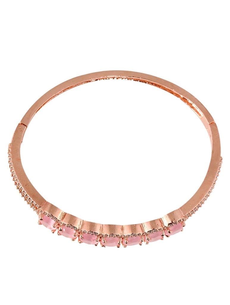 Rose Gold plated Pink AD stylish Handcrafted Bracelet for Women & Girls view 3