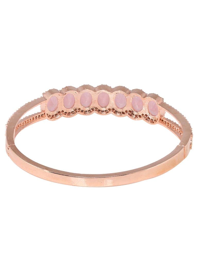 Rose Gold plated Pink AD stylish Handcrafted Bracelet for Women & Girls view 5