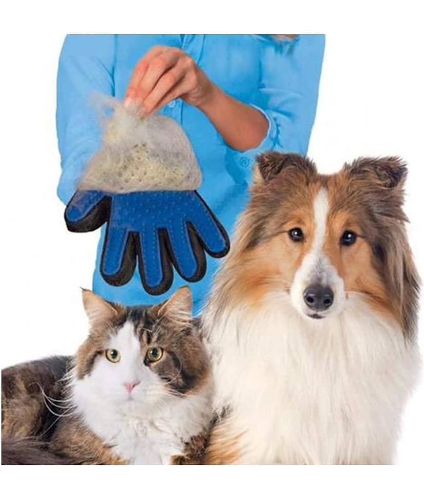 Gatih Pet Grooming Glove - Gentle Deshedding Brush Glove - Efficient Pet Hair Remover Mitt - Massage Tool with Enhanced Five Finger Design - Perfect for Dogs & Cats with Long & Short Fur view 7