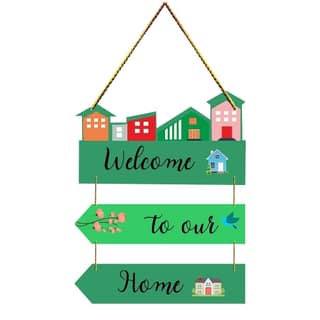 Wall Hangings for Home Decoration Items for Living Room Decor Welcome Home Wall Hanging for Home Office Decoration Handmade Craft Decorative Wall Art (WH2501)