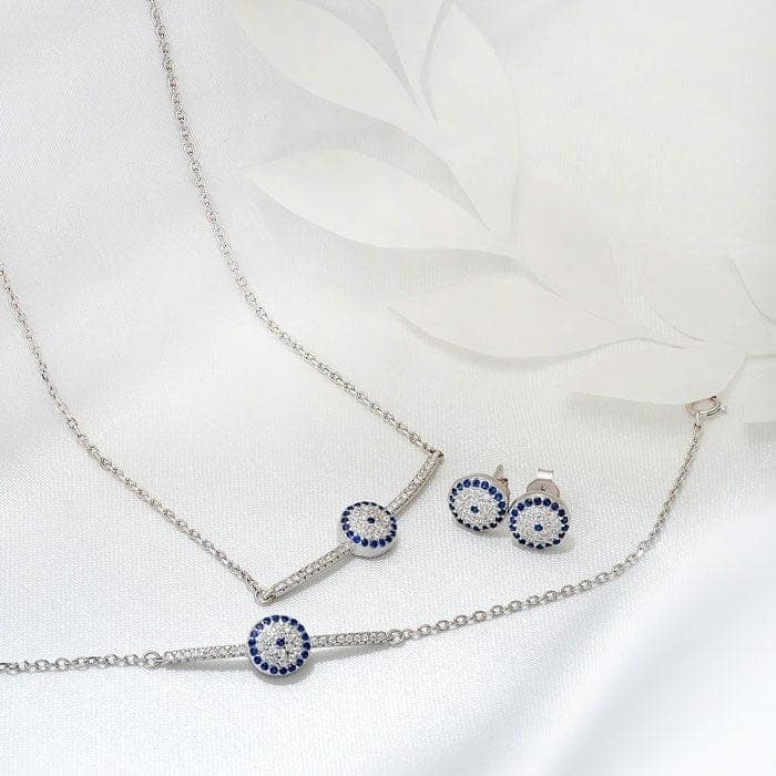 Silver Christie Evil Eye Set view 3
